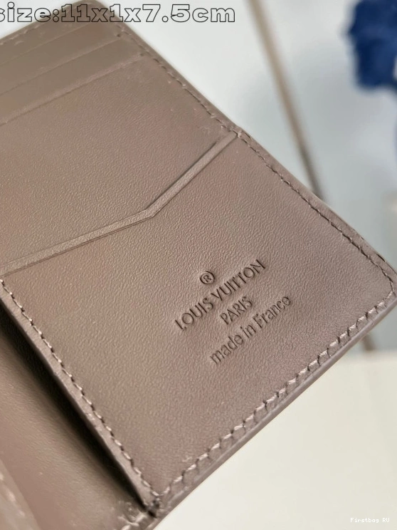 First bag ru LOUIS cm VUITTON Organizer-7.5*11.1*1 Pocket 0801